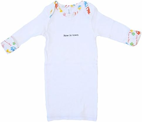 Just Arrived Collection - Unisex-baby 100% Cotton Newborn Gown (New in town)