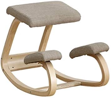 Silla ergonómica rodillas,Taburete de madera con posturas mecedoras