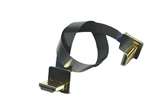 FFC HDMI Flat Slim HDMII FPV HDMI Cable Standard Full Normal Male HDMI Interface 90 Degree to Standard HDMI Full HDMI Normal HDMI 90 Degree for brushless Gimbal rig Drone Gimbal rig dsrl (20CM)