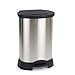 Rubbermaid Commercial Step-On Container, Oval, Stainless Steel, 30 Gallons, Black (614787BK)