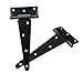 TamBee Gate Hinges Barn Door Hinges T-Strap Shed Door Hinges Outdoor Heavy Duty Hinge Wrought Hardware for Wooden Fences(8Inch 2PCS)