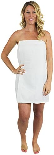 Indulge Linen Spa Waffle Body Wrap for Women with Adjustable Closure