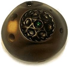 Songbird Pendant Necklace Ocarina with Gemstone Inlay - 6 Holes - Ceramic - G Major (Soprano) + Songbook