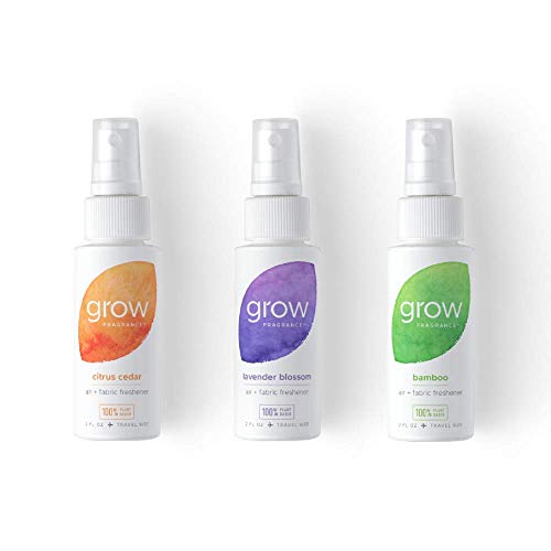Grow Fragrance - Certified 100% Plant Based Air Freshener + Fabric Freshener Spray, Made with All Natural Essential Oils, 2oz Variety Pack - Great for Travel! - Thumbnail 5
