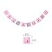 Baby Shower Decorations for Girl ALL INCLUSIVE SET | It's Girl Banner |4 FREE BABY SHOWER GAMES | Flush Pink and Glittery Silver | 25 Pieces |Honeycomb Balls, Fans, Banner, Lanterns, Games