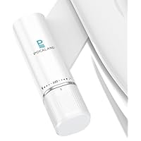 Ultra-Slim Bidet Attachment, Posterior&Feminine Wash-(Retractable Dual Nozzles), Non-Electric Bidet Attachment for Toilet Seat, Adjustable Fresh Cold Water Pressure, Stainless Steel Inlet (White)