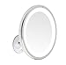 MIRRORVANA 8-Inch 5X Magnifying LED Lighted Vanity Makeup Mirror