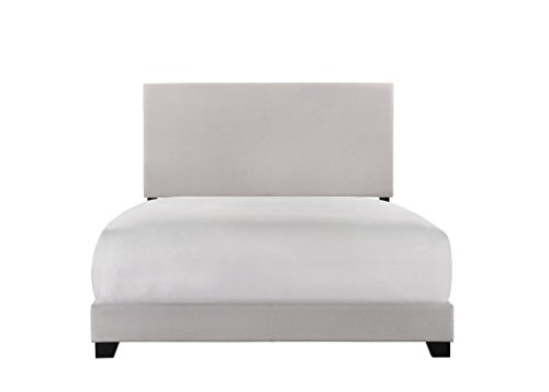 Crown Mark Upholstered Panel Bed in Stone Khaki, Queen - Thumbnail 2