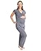 Kindred Bravely Davy Ultra Soft Maternity & Nursing Pajamas Sleepwear Set (Slate Grey, Medium)