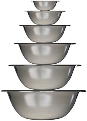 Set of 6 Stainless Steel Mixing Bowls – Polished Mirror Finish – Wide, Easy Grip Rim – Dishwasher Safe – Multiple Size Cooking Supplies – Six Stackable Pieces (¾, 1.5, 3, 4, 5, 8 Quart) By ZkitchenCo