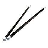 Dozen Black Dance Canes With White Tips - 32