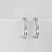 SELOVO Girl's Cubic Zirconia Round Huggie Hoop Earrings Silver Tone White