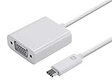 Monoprice USB-C to VGA Adapter - White, Supports Up To 10Gbps Data Rate & USB 3.1 SuperSpeed - Select Series