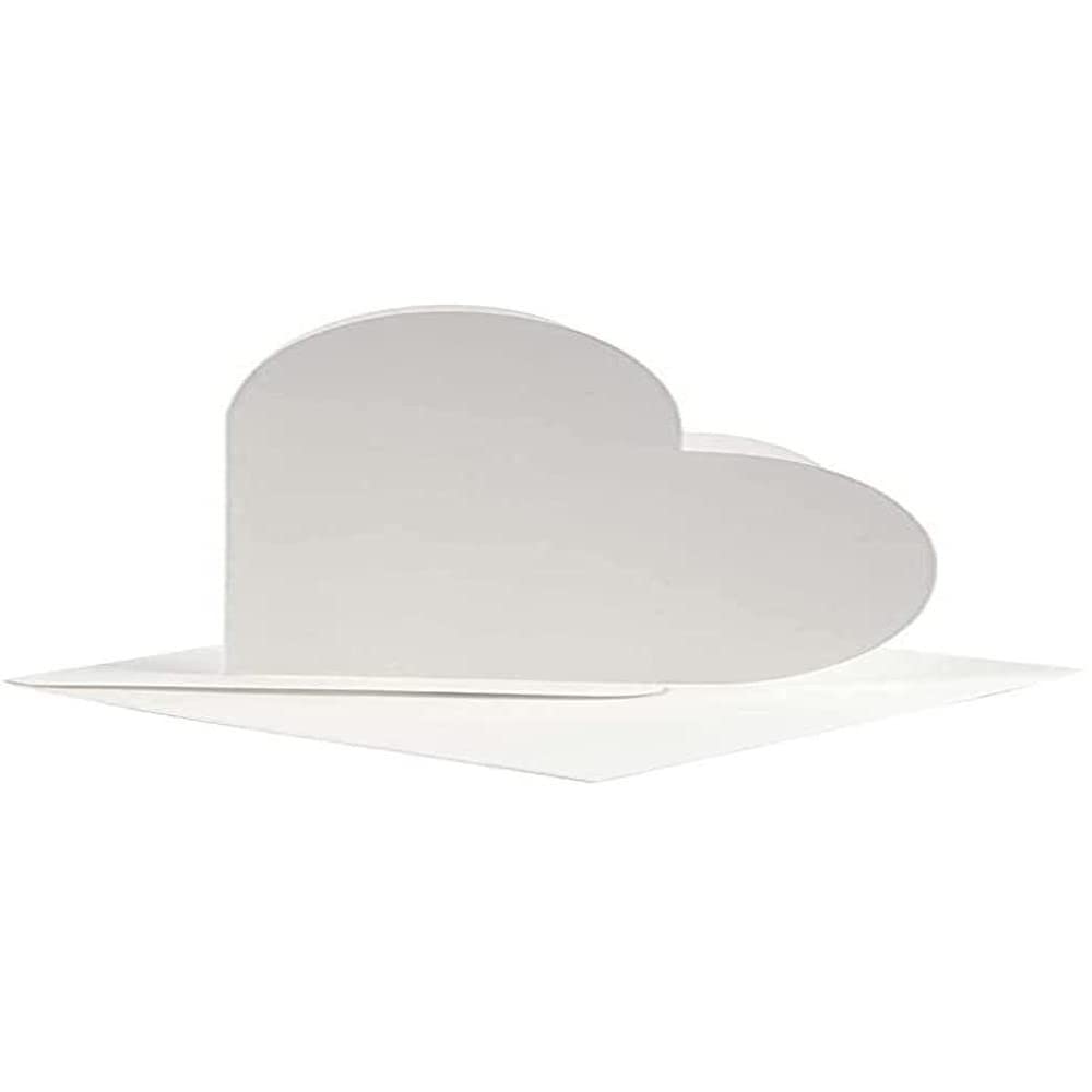 Create Crafts 23760 Create Craft - Heart-Shaped Cards off-white 10pk,14 x 14 cm