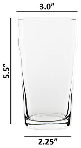 15oz English Lager Beer Glasses, Set of 4 by Serami