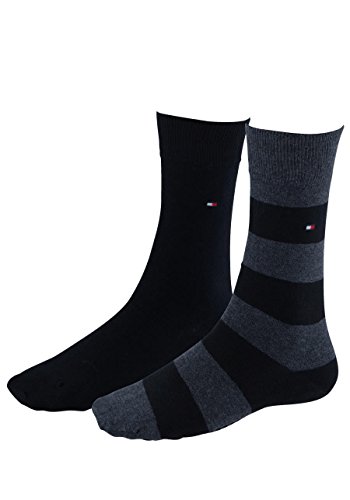 Tommy Hilfiger Homme Classic Chaussettes, Noir, 43-46 EU