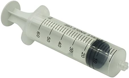 60ml Syringe Sterile with Luer Lock Tip - 25 Syringes by Science Purchase (No needle) Individually Sealed