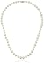 Amazon Collection Rhodium Plated Silver 7-7.5mm White Freshwater Cultured Pearl Strand Necklace, 18