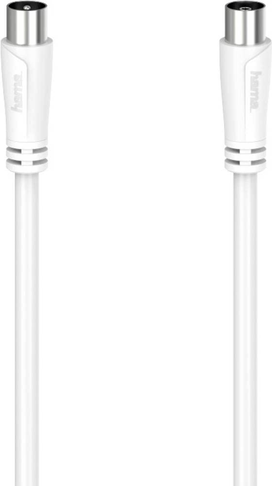 Hama Antennas, SAT Connection Cable [1x Coaxial Plug to 1x Coaxial Socket] 0.75 m White