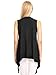 WSK1071 Womens Lightweight Sleeveless Draped Open Cardigan XXXL Black