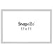 SnapeZo Notice Frame 11x17 Inches, Silver 0.6 Inch Aluminum Profile, Front-Loading Snap Frame, Wall Mounting, Super-Slim Series