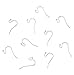 Adabele 200pcs Hypoallergenic Ball End Fish Earring Hooks 20mm Sterling Silver Plated Brass Ear Wire for DIY Craft Earrings Jewelry Making CF206-S