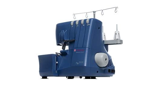 SINGER S0230 Heavy Duty Metal Frame Serger Overlock with Accessory Kit | 2-3-4 Thread Capability, Adjustable Tensions & Stitch Length, Built-in Free Arm, & Differential Feed, Blue