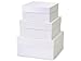 Nested Gift Boxes with Lids, Pearl White, Set/3