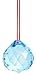 M.V. Trading 40mm Crystal Ball Prisms Pendant Feng Shui Suncatcher Decorating Hanging Faceted Prism Balls, Blue