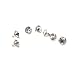 Surepromise 100pcs 10 x 10 MM Diamante Diamond Crystal RIVET STUDS Leathercraft Silver