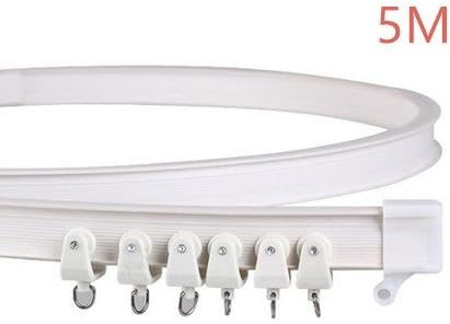 Amazon トラックカーテンレールセット自由にレールを切る事ができるのでご自分で長さ調節できます 5m カーテンレール ポール オンライン通販