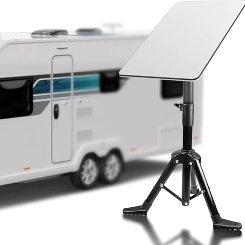 Foldable Tripod Stand for Satellite V2 V1, Stainless Steel Folding Mounting Stand for Roof Camping RV Travel Yacht