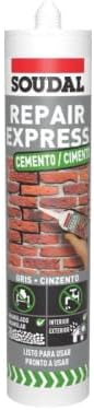 Soudal Repair Express Cement Grey 290 ml Acrylic Cement for Joints Cracks