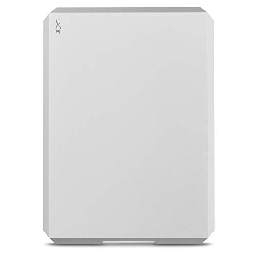 Lacie Mobile Drive 2To, Disque Dur Externe Portable, Moon Silver, Usb-C Usb 3.0 Thunderbolt 3, Mac, PC (Sthg2000400)