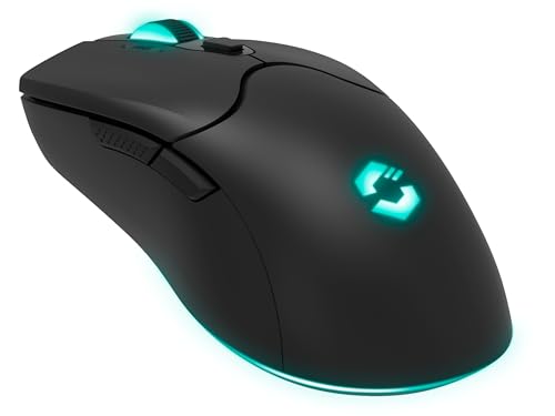 Speedlink Velox - Wireless RGB Gaming Maus kabellos mit Akku wiederaufladbar USB-C, 4800dpi, programmierbar, leicht, PixArt PAW3212, 2.4G USB-A Nano Empfänger, farbige LED Beleuchtung, schwarz 4