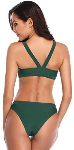 SHEKINI-Damen-Zweiteiliger-Bikini-Set-Blumendruck-Bademode-Rckenfrei-Crossover-Trger-Push-up-Polsterung-Niedrige-Taille-Hose