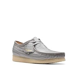 Clarks Men's Wallabee Oxford, Grey Croc Print