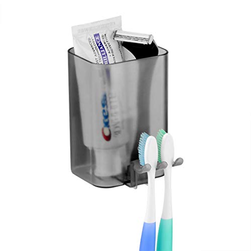 image for Linkidea Plastic Toothbrush Holder Wall Mounted Bathroom Mirror Shower