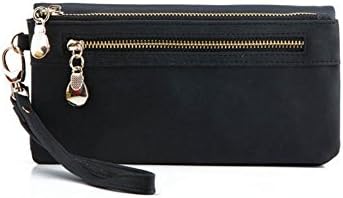 TU AMOR Fashion Women Wallets Long Dull Polish PU Leather Wallet Black