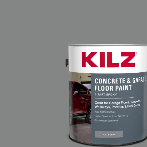 KILZ 1Part Epoxy Acrylic Concrete and Garage Floor Paint, Interior