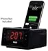 RCA Dual Alarm Clock iPod Charging Station with Digital FM Radio Tuner, Large LED Display, Flexible 30-pin iPod Docking Connector, Sleep Timer, Two Speaker Stereo Sound and a Built-In 3.5mm Auxiliary Cable to Connect and Play your iPod, iPhone and iPad
