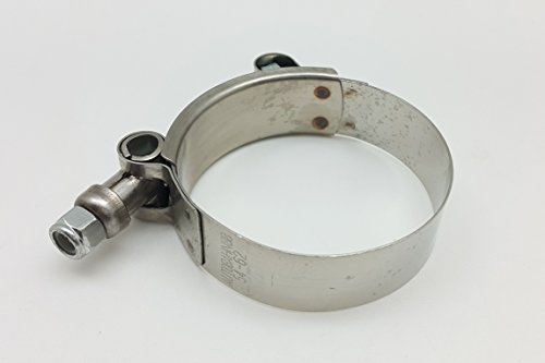 Autobahn88 Stainless Steel Hose T-Bolt Clamp, Fit fits for Hose OD Size = (1.65-1.9 Inch (43-49mm)), fits for Fuel Pump, Filter, Hose, Plumbing (Pack of 2)