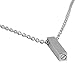 Single Cube Pendant Necklace Cremation Urn Jewelry Ashes