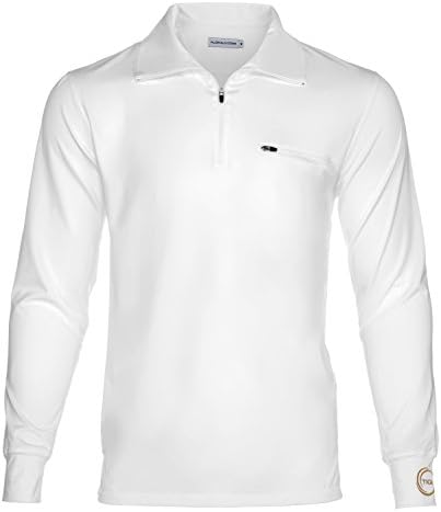 Aloha UV Men's UPF 50+ Sun Protection and Performance Long-Sleeve Shirt, White, L