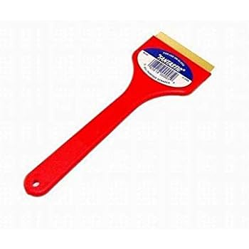 CJ Industries F101 Fantastic Ice Scraper with Brass Blade, Red