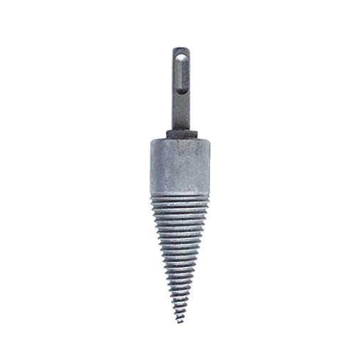 Efaster Firewood Machine Drill Wood Reamer Punch Bit,Heavy Duty Drill Screw Cone Driver Fire Wood Log Splitter,for Split Wood Cone Drilling Tool (A (Square Handle))