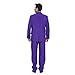 U LOOK UGLY TODAY Men's Party Suit Solid Color Prom Suit for Themed Party Events Clubbing Jacket with Tie Pants Purple L