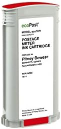 ecoPost ECO7871 High Yield Postage Ink Cartridge, Pitney Bowes Connect, Red