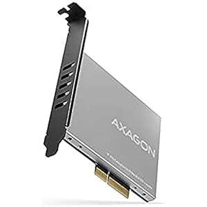 AXAGON ECO PCEM2-NC PCIE NVME M.2 adapter. PCI-Express x4 adapter met passieve koeler voor het aansluiten van NVMe M.2…