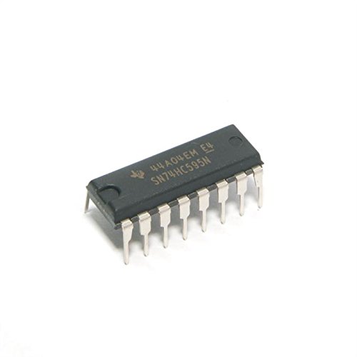Major Brands 74HC595 ICS and Semiconductors, 8-Bit Shift Register with Output Latches and Eight 3-State Outputs, DIP 16, Cascadable (Pack of 10), Black